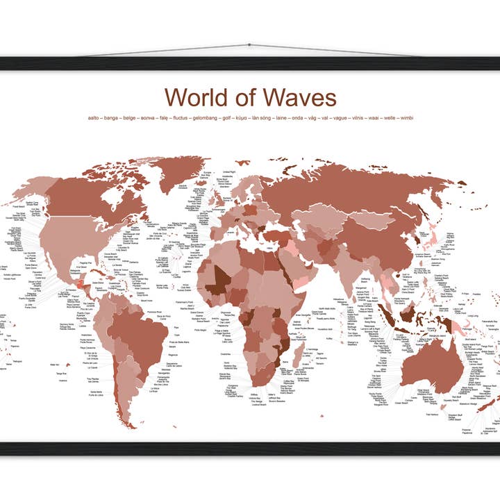 World of Waves Surf Map - Red Lava versie voor wholesale door catchinq