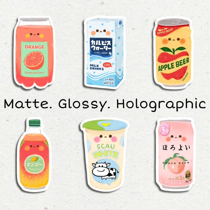 Pegatinas de bebidas asiáticas - Soda coreana - Cerveza de manzana para venta al por mayor de CutenessOverloaded1