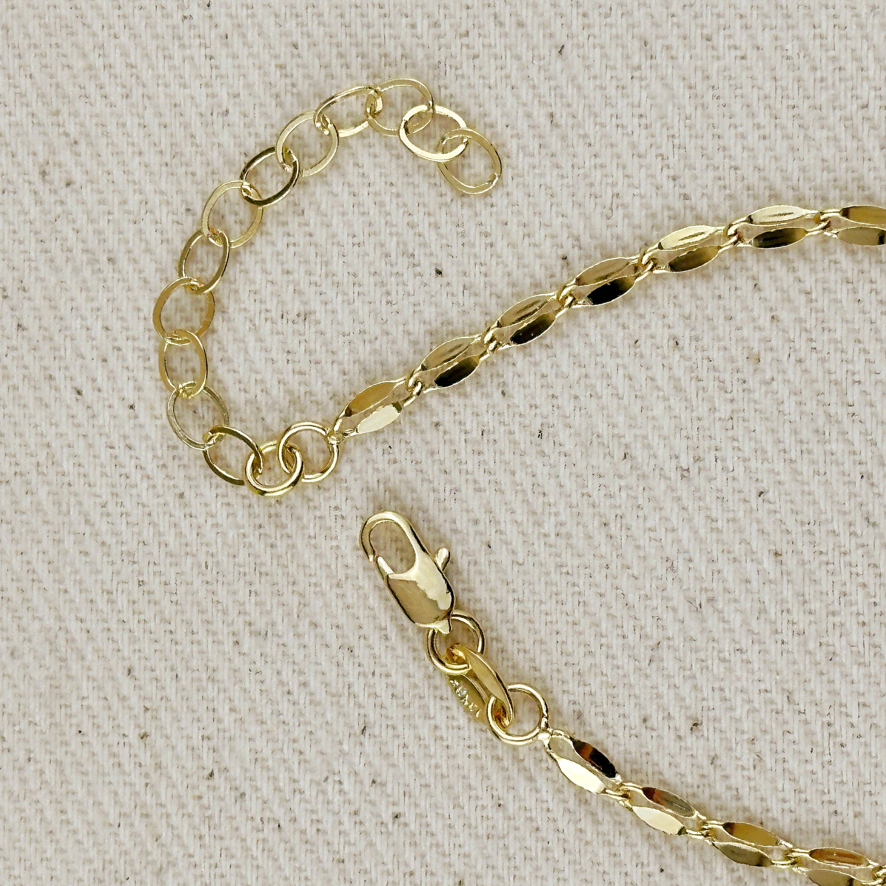 GoldFi - Wholesale Link & Chain Bracelet - 18k Gold Filled 3mm Fancy Chain Bracelet3