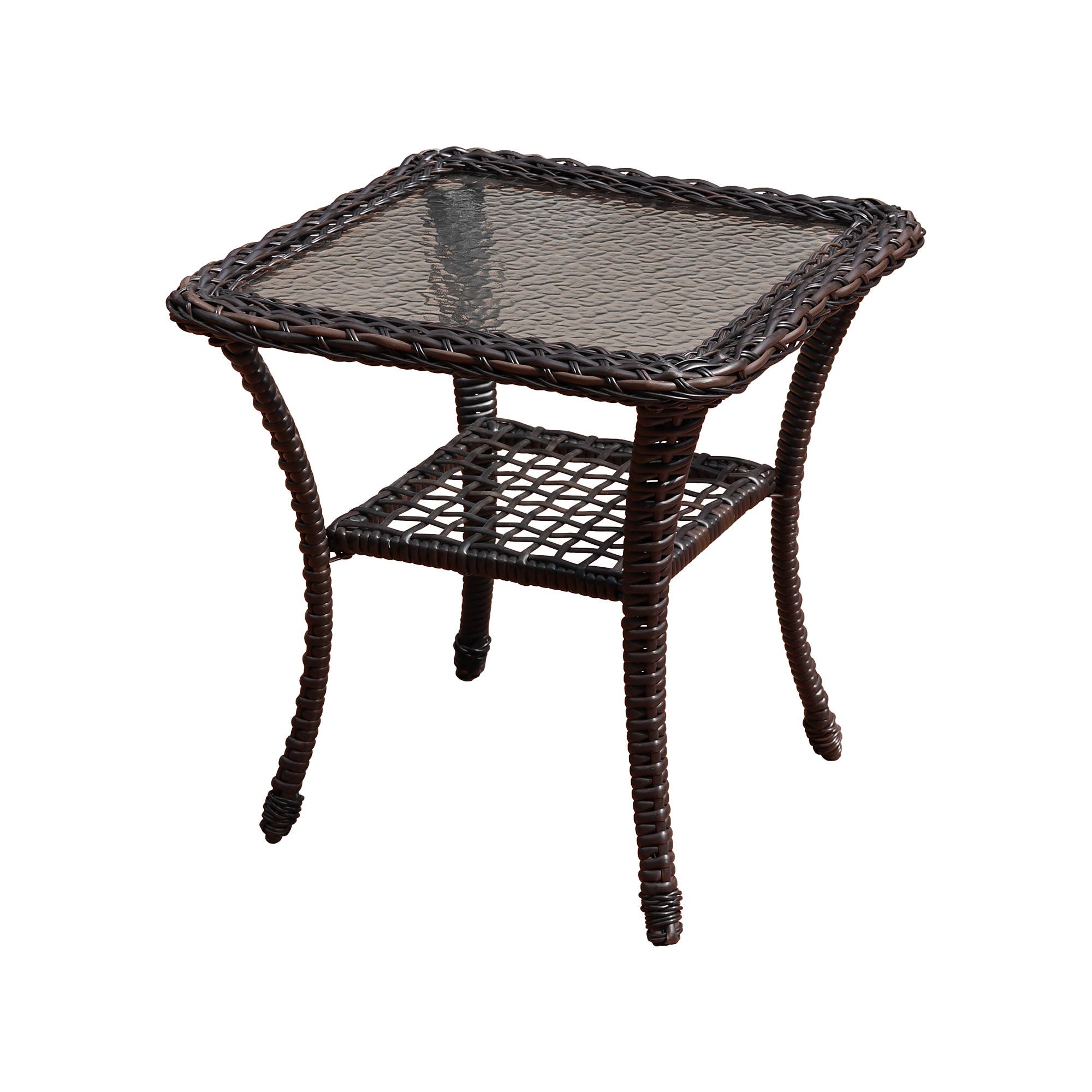 Abble - Vente Salon de terrasse - Ensemble de conversation d'extérieur en osier 3 pièces5