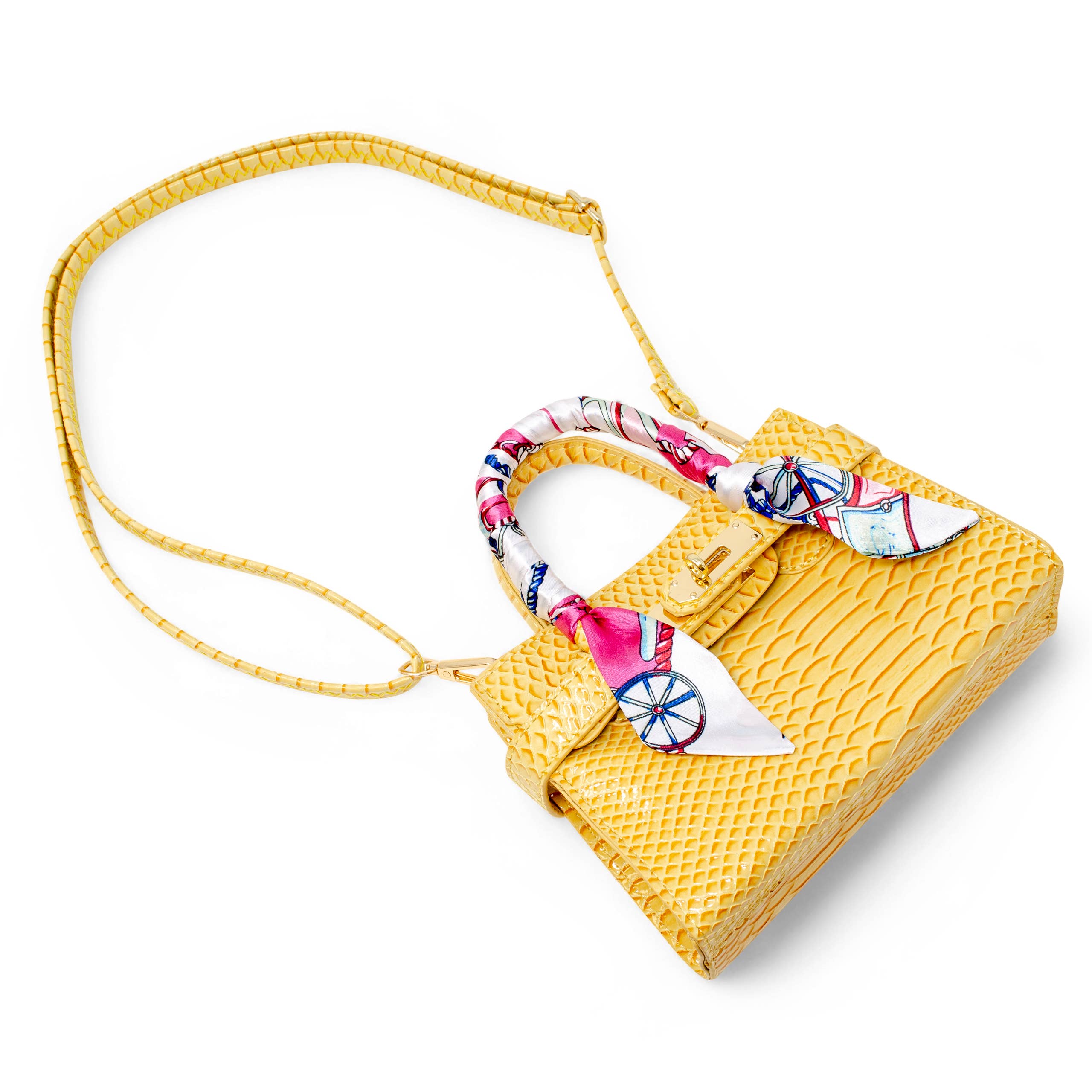 Tiny Treats and ZOMI GEMS - Wholesale Shoulder Bag - Kids - Vivid Crocodile Scarf Handbag7
