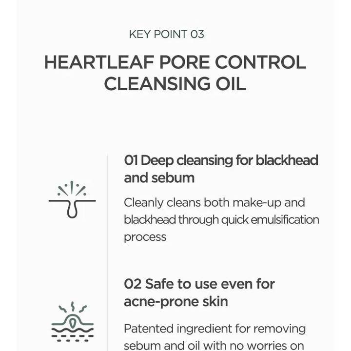 MA Wholesale - Wholesale Facial Cleanser - ANUA HEARTLEAF PORE CONTROL CLEANSING OIL 200ml5