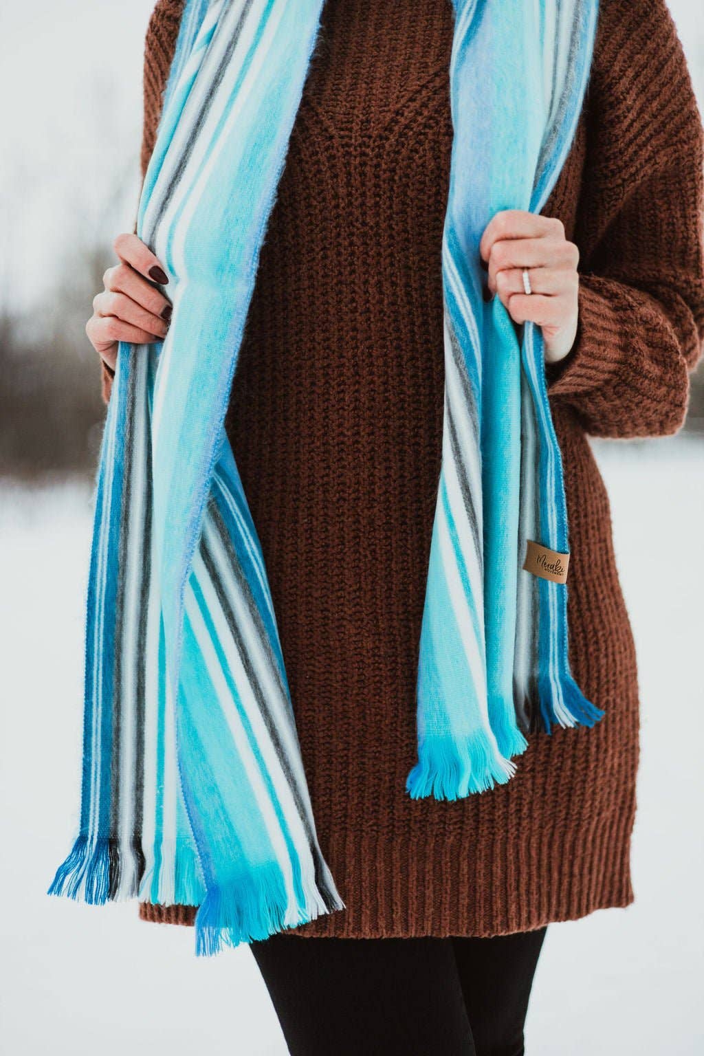 Meraki Movement - Wholesale Scarf - Unisex - Sea Breeze Alpaca Scarf1