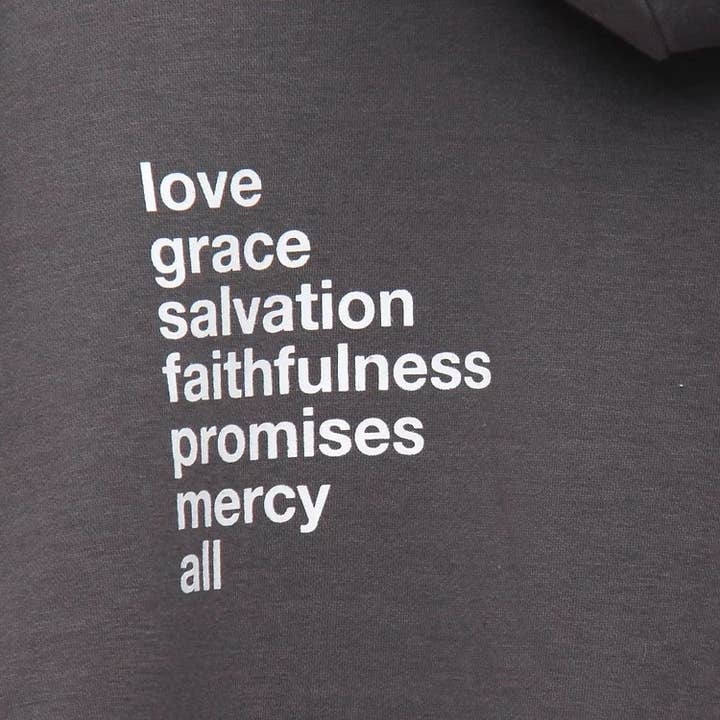 Charcoal Black Premium God of __ Hoodie for wholesale on Faire5