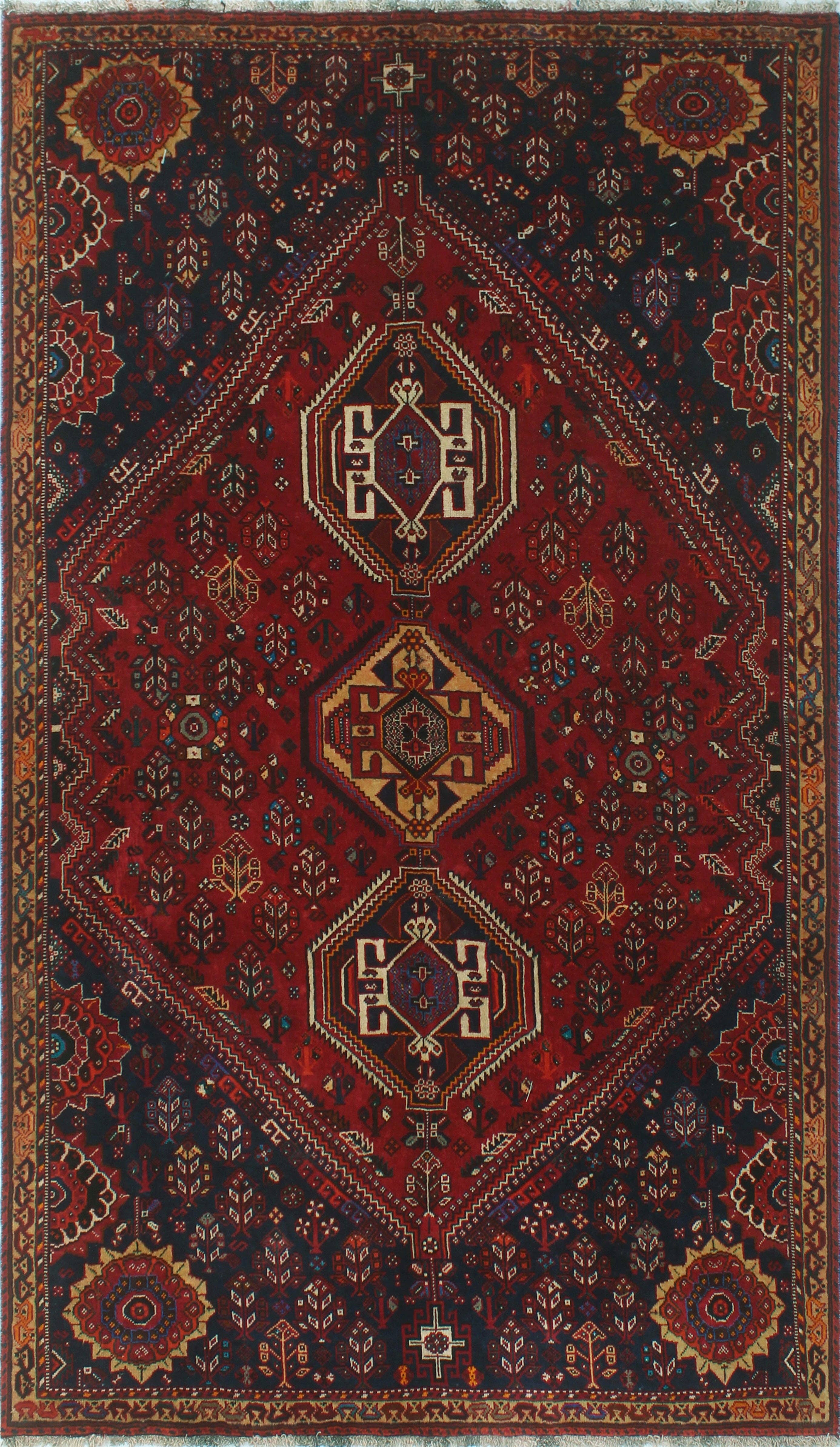 Noori Rug - Wholesale Area Rug - Fine VTG Temor Red/Gold Rug, 5'6" x 9'4"1