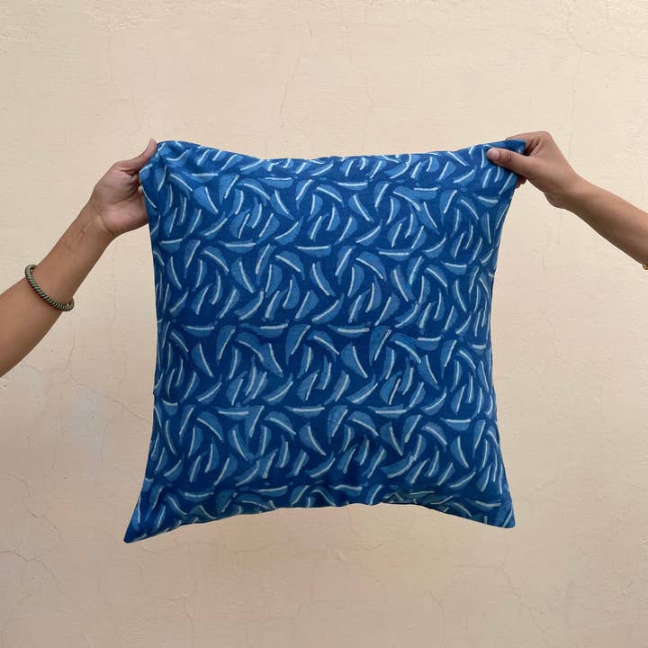 DABU – wholesale Prydnadskuddfodral – Neem Leaf | Indigo | Kuddfodral