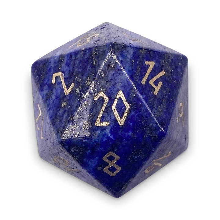 Lapis-lazuli - Dé en pierre précieuse Boulder® 30 mm pour la vente par Norse Foundry