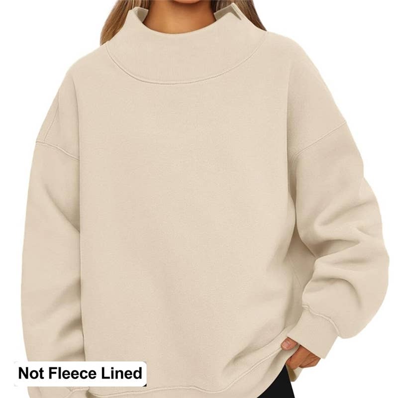 FurDecoration - Wholesale Sweatshirt - Women's - Solid Color High Neck Sweatshirt16