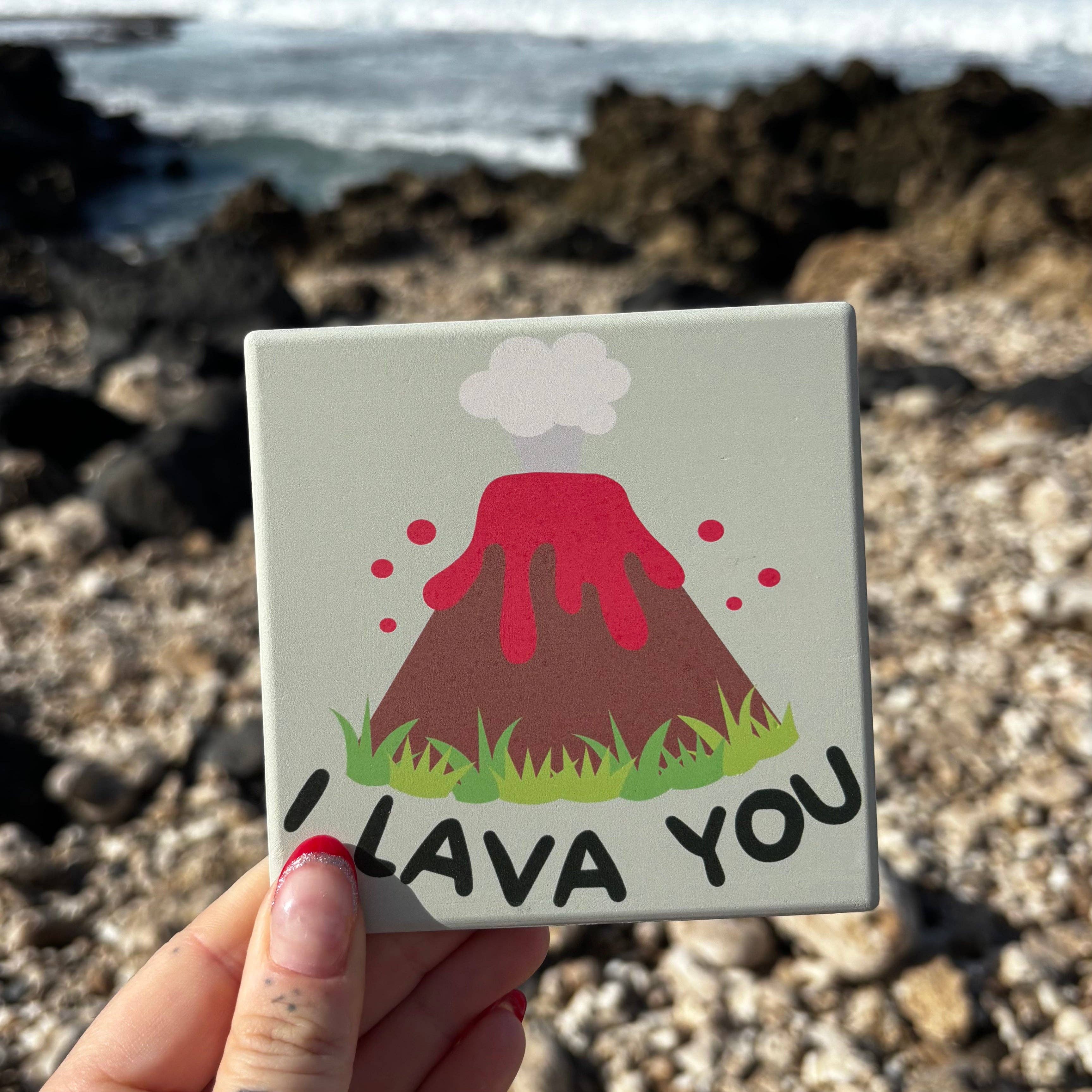 Revel Sun Hawai'i - Wholesale Coasters - I Lava You Ceramic Coaster1