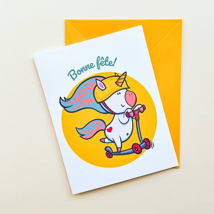 Greeting card - The unicorn for wholesale by Les Tatoués