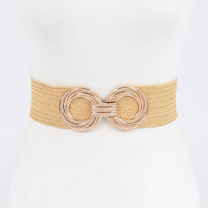 3AM BY H&D ACCESSORIES - Wholesale Belt - Women's - Metal Buckle Stretch Waist Belt