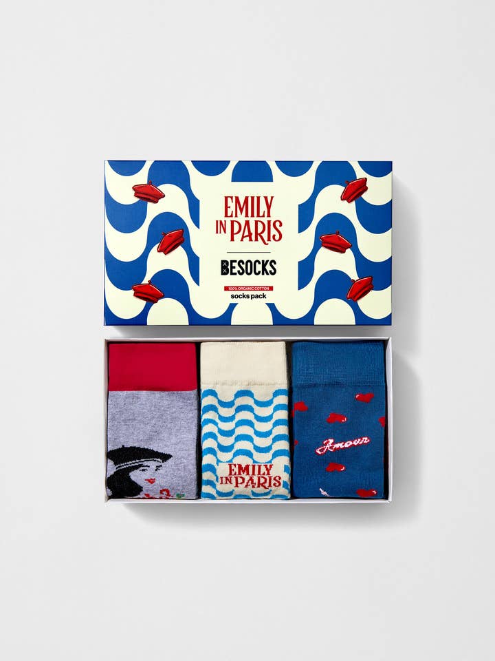 Emily In Paris Socks Pack - 100% Organic Cotton Socks for wholesale by BESOCKS