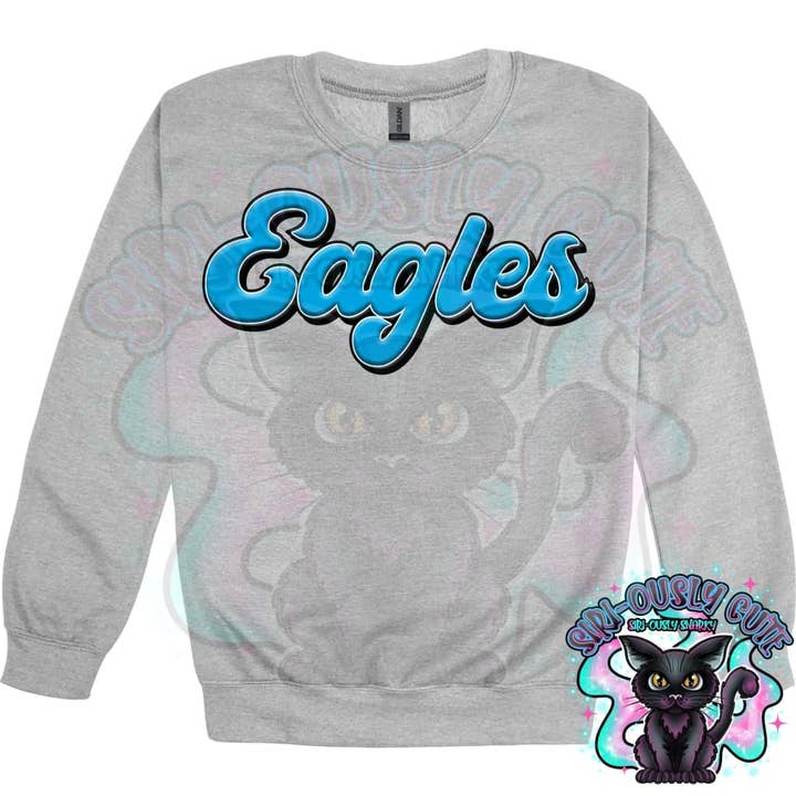 Faux 3D Puff Eagles Columbia Blue for wholesale by Siri-Ously Cute