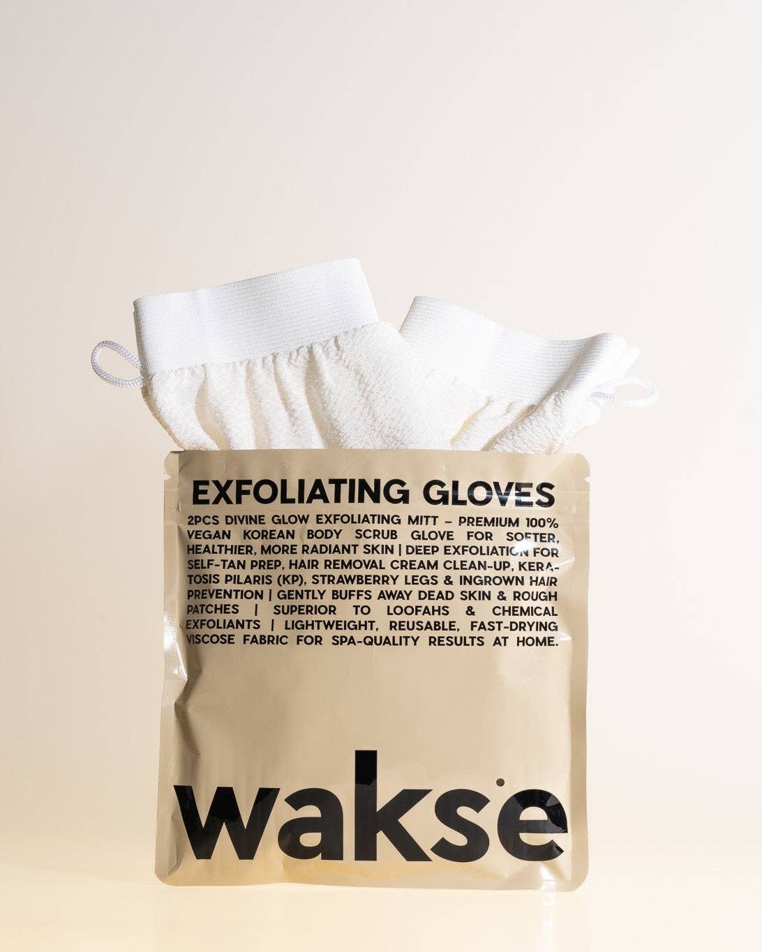 wakse - Wholesale Exfoliating Gloves/Mitts - wakse Reusable Exfoliating Gloves for Smooth Skin (2-pack)1