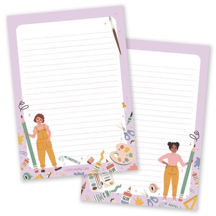 Bloc-notes double face A5 pour artistes pour la vente par Little Lefty Lou