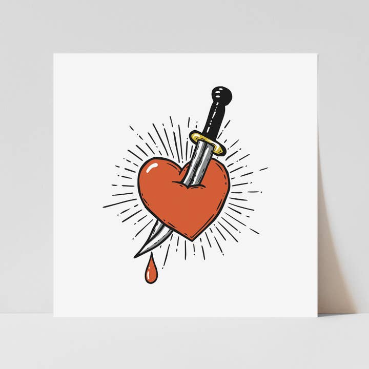 Blødende hjerte print for engroshandel hos Despair Factory