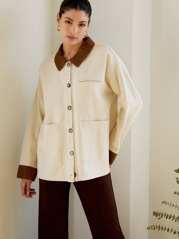Sunday Edition by LE LIS - Wholesale Jacket - Women's - BUTTON DOWN BARN JACKET13