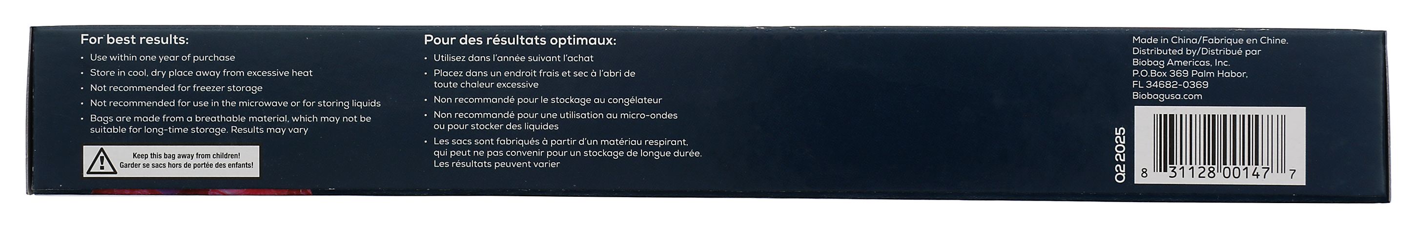 BioBag America Inc - Wholesale Food Storage Wrap/Bag - BioBag 100% Compostable Resealable Gallon Bags (180 total)5