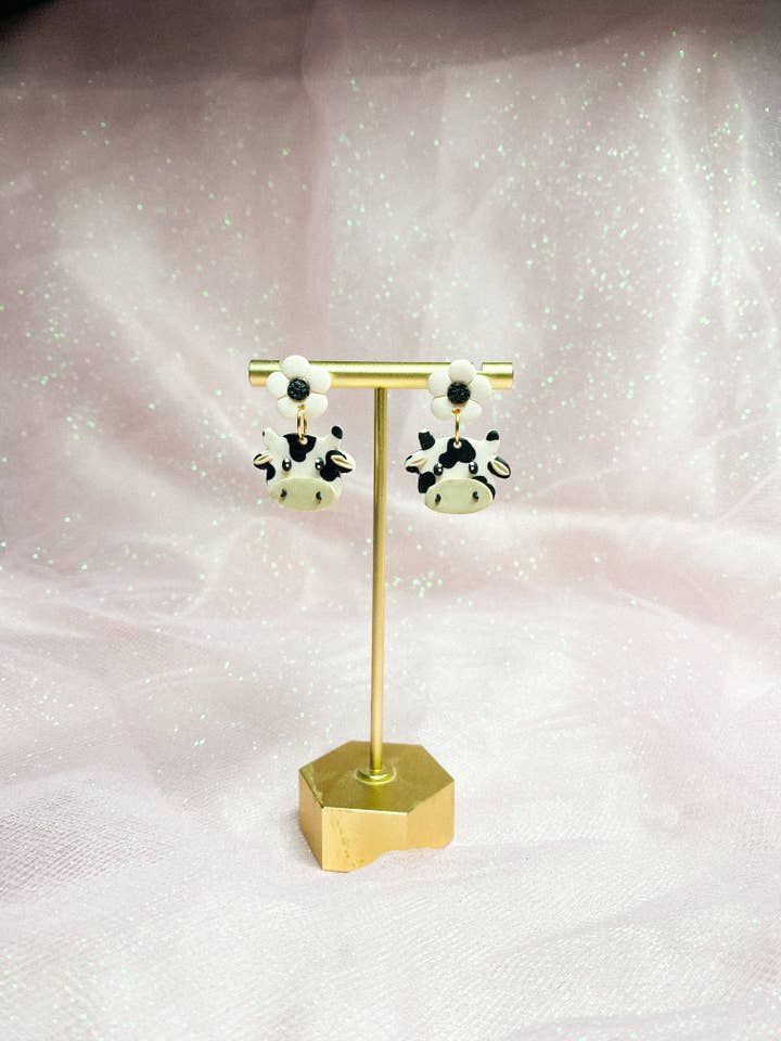 Daisy Cow Earrings for wholesale by Floreciste