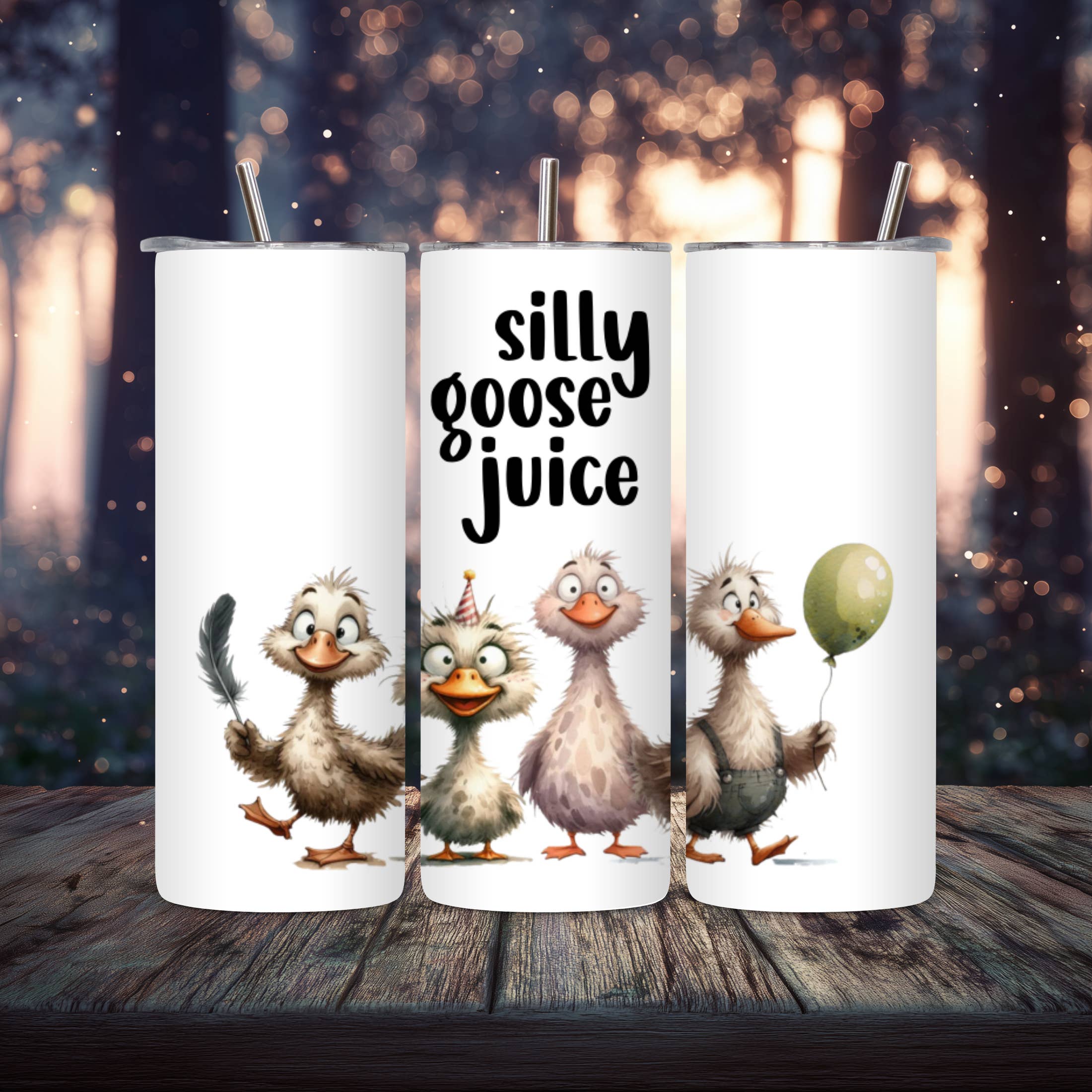 AromaSarapy - Wholesale Insulated Mug/Tumbler - Silly Goose Juice | Skinny Tumbler
