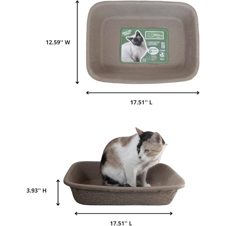 Designer Pet Products, LLC - Venta al por mayor Arenero para gatos - Caja de arena para gatos: solución desechable de arena para gatos