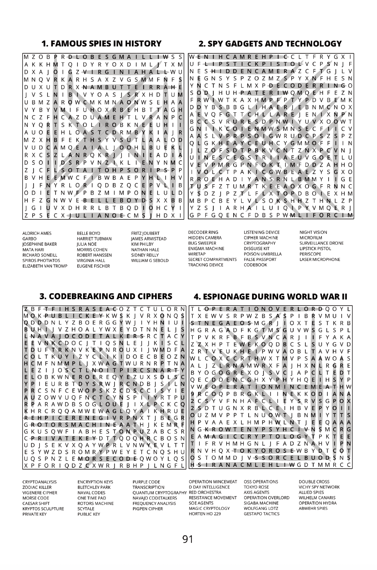 Unscreen Yourself! - Wholesale Puzzle - Adult - The Art of Espionage – Spy-Themed Word Search with Trivia10