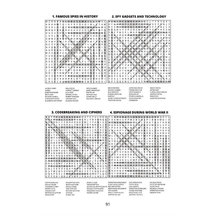 Unscreen Yourself! - Wholesale Puzzle - Adult - The Art of Espionage – Spy-Themed Word Search with Trivia10
