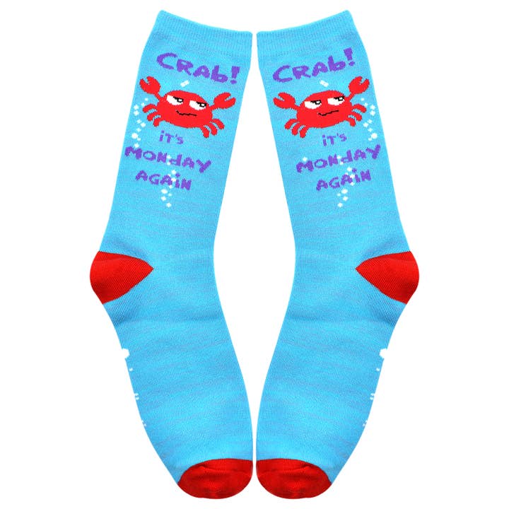 Calcetín para adultos Oh Crab Monday, talla M, modelo One Hit Wonders para venta al por mayor de Boogie Toes