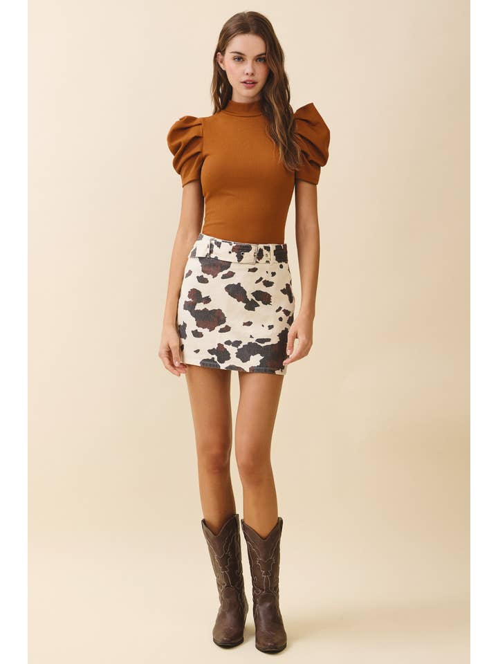 TCEC - Wholesale Bodysuit - Women's - CT6595-Stretch Knit Short Puff Sleeve Bodysuit5