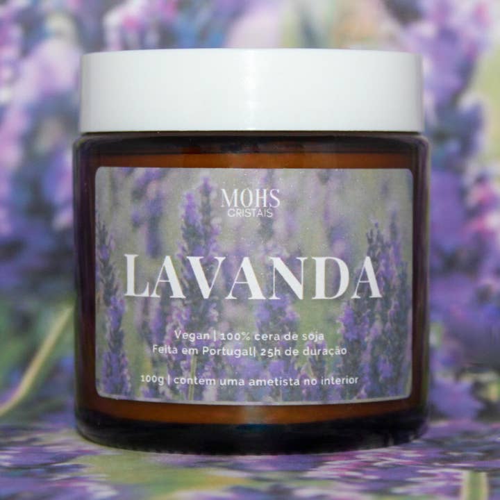 Vela de cera de soja con aroma a lavanda para venta al por mayor de MOHS Cristais