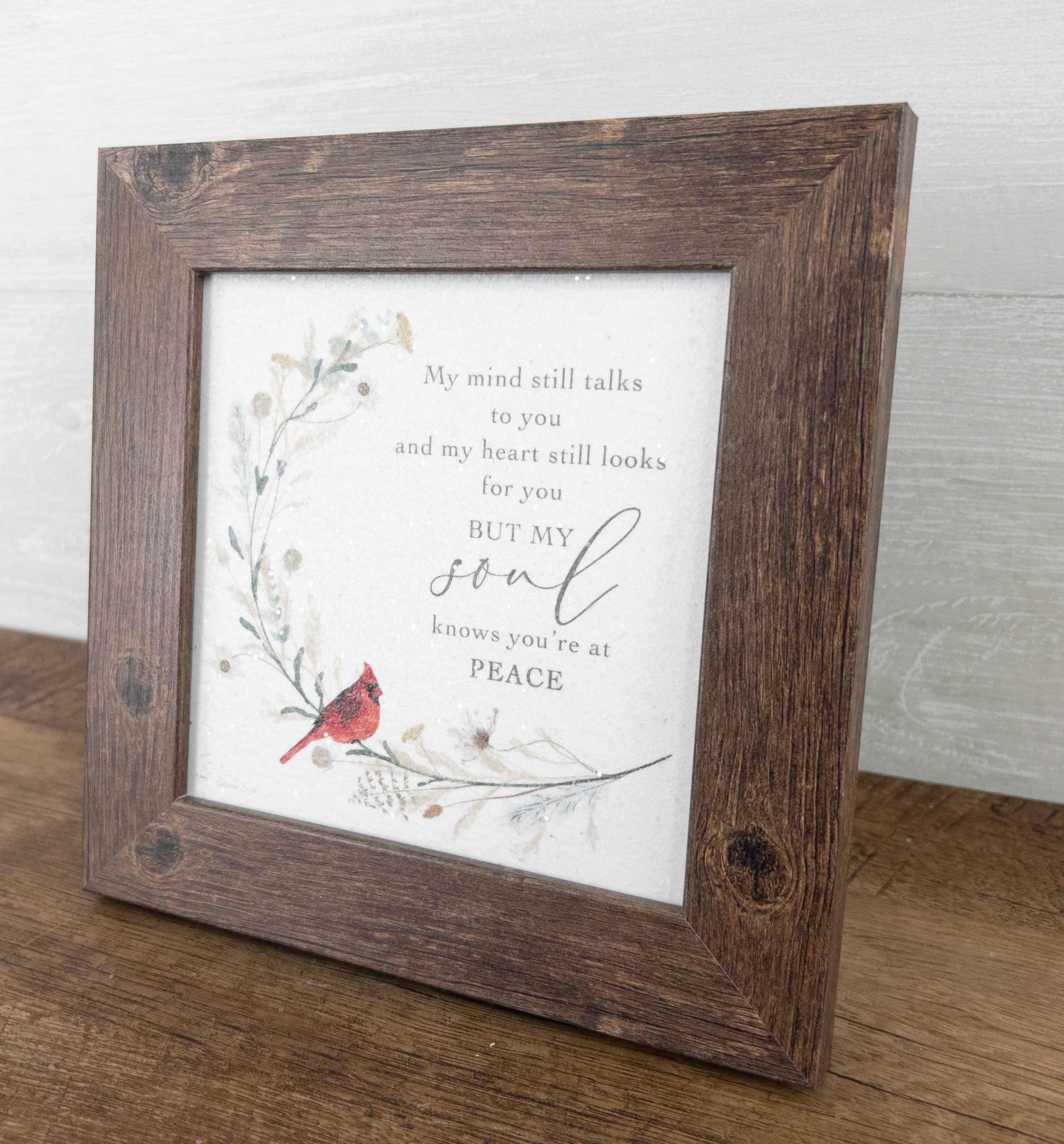 Summer Snow Art - Wholesale Sign - Cardinal Sympathy Art My Mind Still Looks For You Sign2