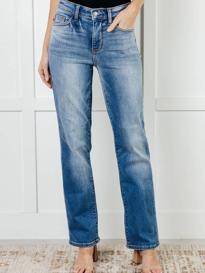 Avenue Wholesale - Wholesale Jeans - Women's - Judy Blue Vintage Wash Thermal Straight Jeans
