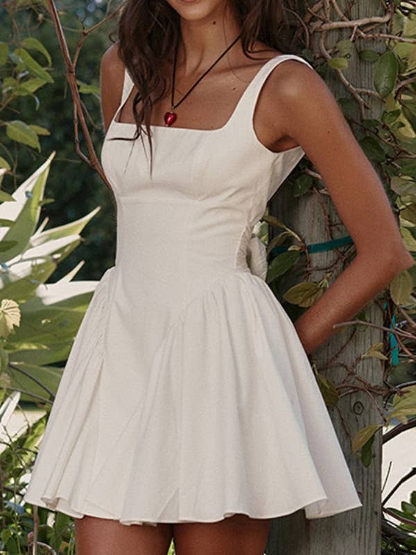 alberalkirk – wholesale Dress – Women's – Womens Back Bow Tie U Neck Dress N25Z2760