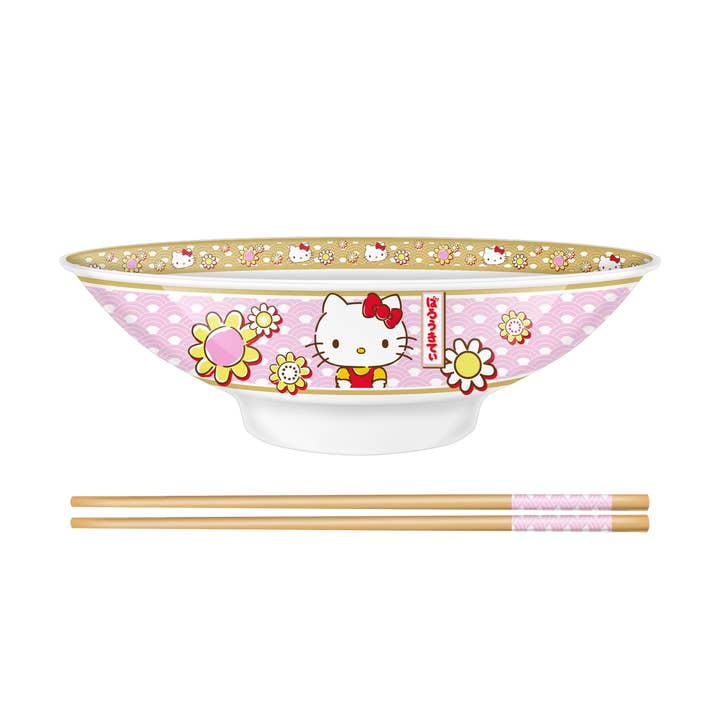 Bol à ramen en céramique Hello Kitty de 30 oz avec baguettes pour la vente par Silver Buffalo