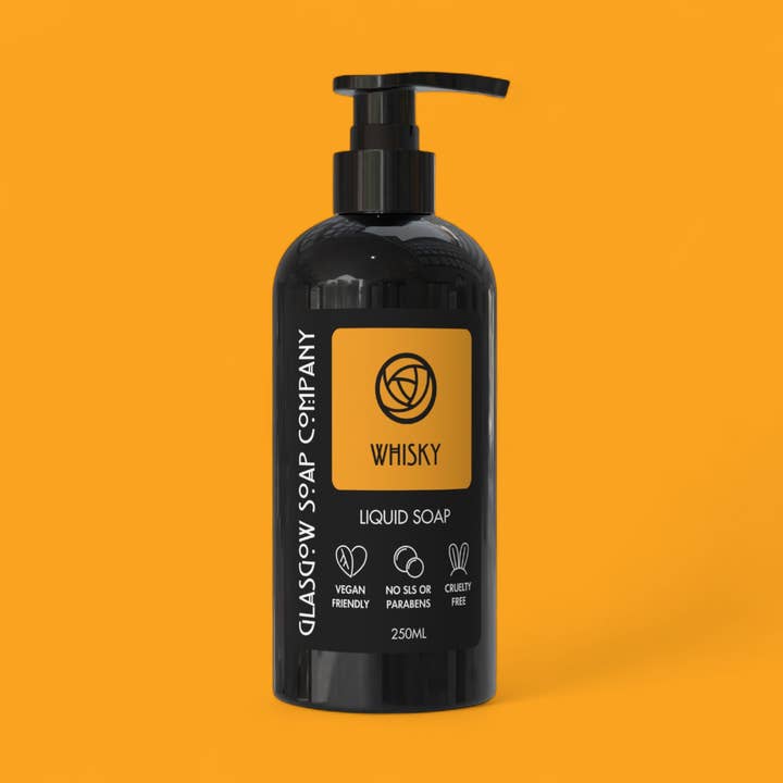 Whisky Liquid Soap 250ml for wholesale by Glasgow Soap Company Ltd