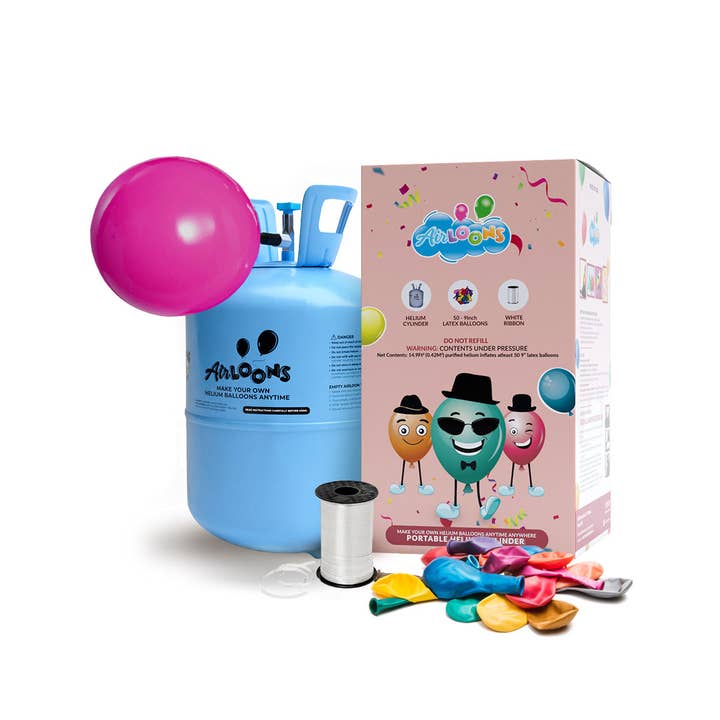 Airloons - Wholesale Balloon - 12 inch Mega Helium Tank Kit(for up to 50 balloons)5