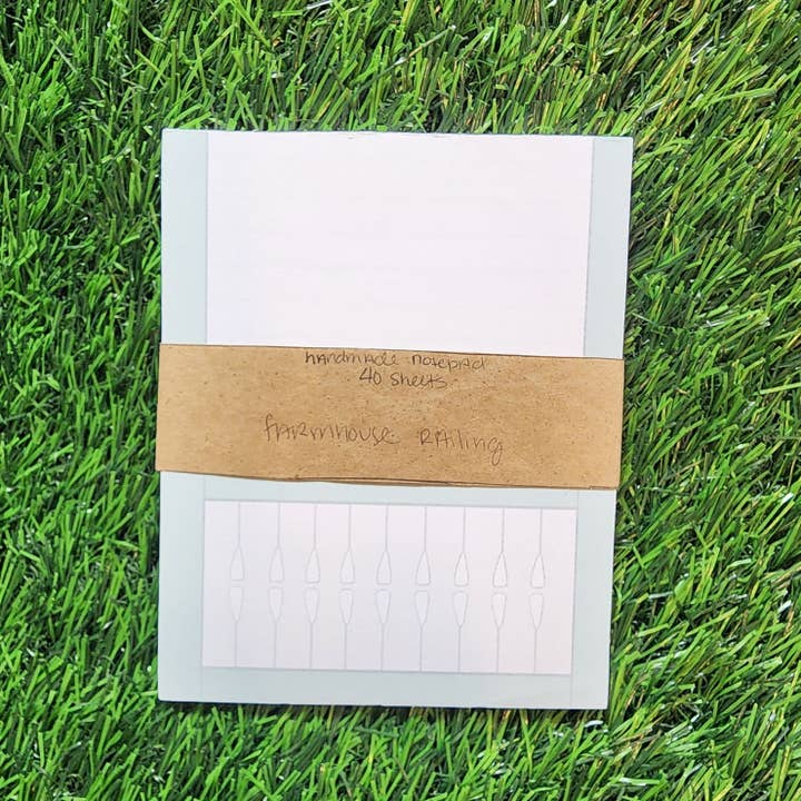 Farmhouse Rail Notepad for wholesale by Secret Sheepie