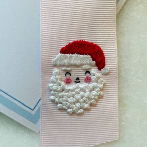 Pale Pink Santa Claus Bow for wholesale on Faire0