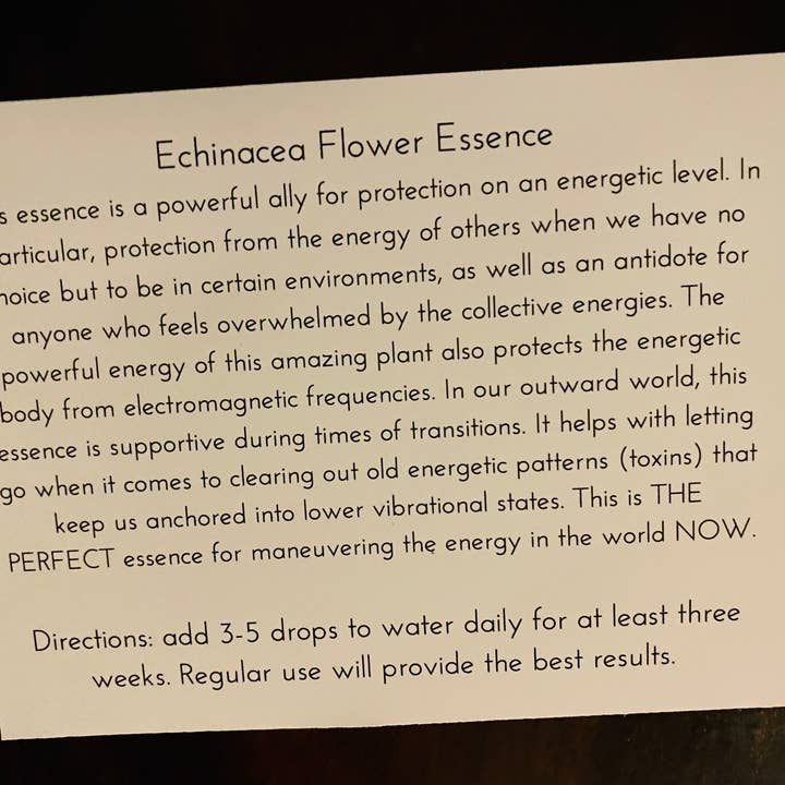 Alchemy by Amaraja - Vente Essence de fleurs - Essence de fleur d'échinacée 2oz1