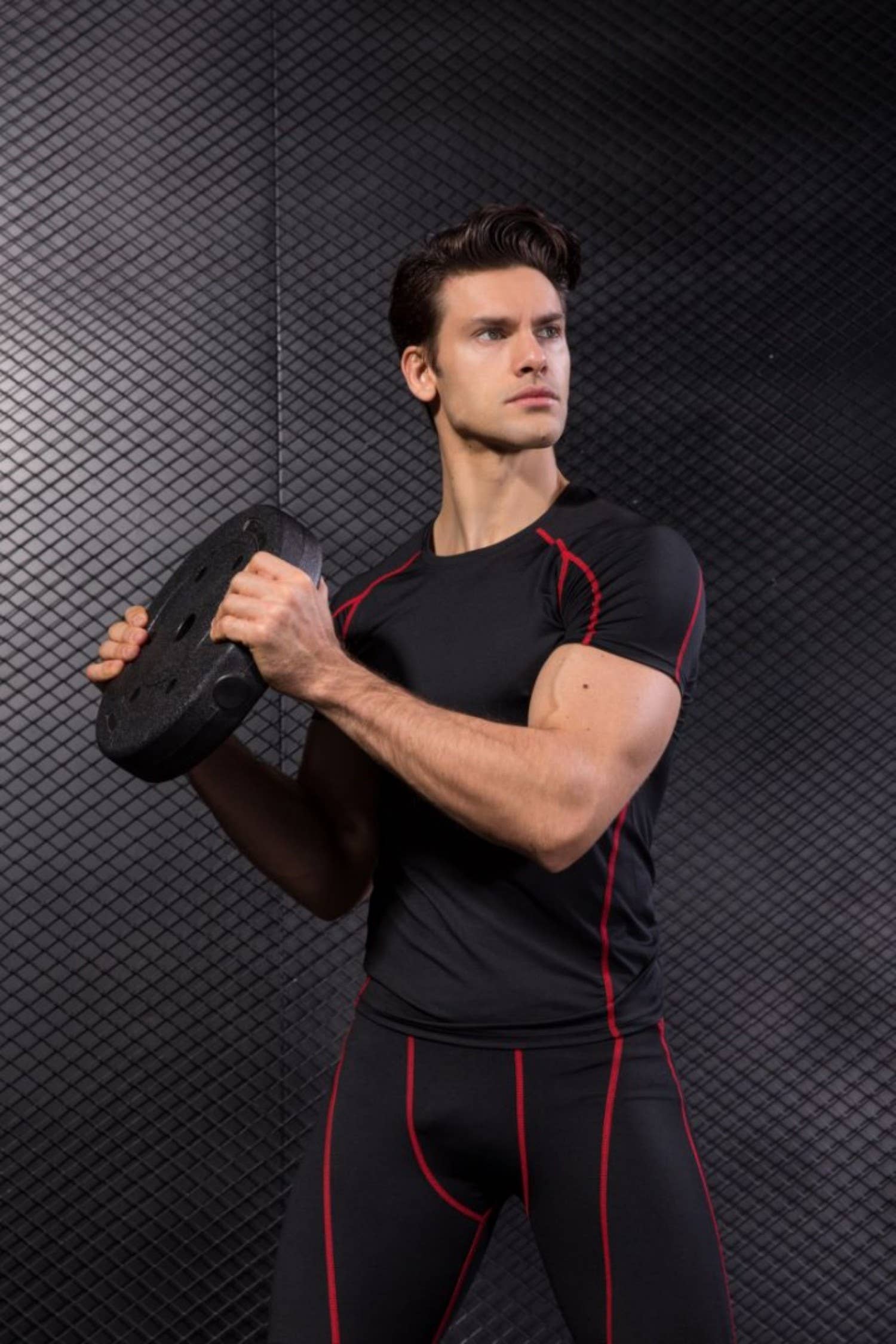 Active by Anna-Kaci - Wholesale Athletic Top - Men's - Men's Compression Short Sleeve Athletic T-Shirt9