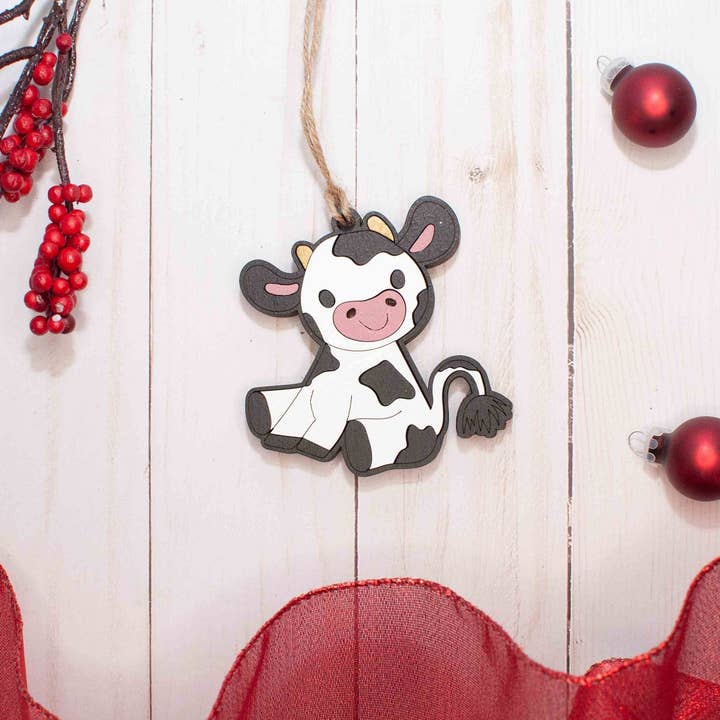 The Little Ornament Shop - Wholesale Ornament - Cow Christmas Ornament