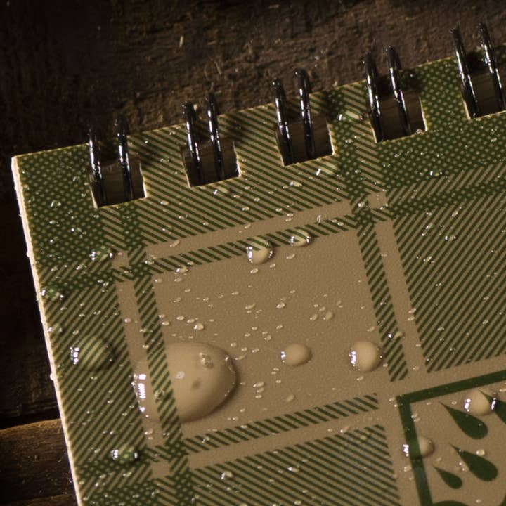 Rite in the Rain - Vendita all'ingrosso Quaderni - Quaderno a spirale Rite in the Rain, 7,6 x 12,7 cm, motivo tartan verde3