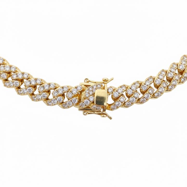 Prestige Jewelry - Wholesale Link & Chain Necklace - Gold Diamond Cuban Chain 20in 12mm1