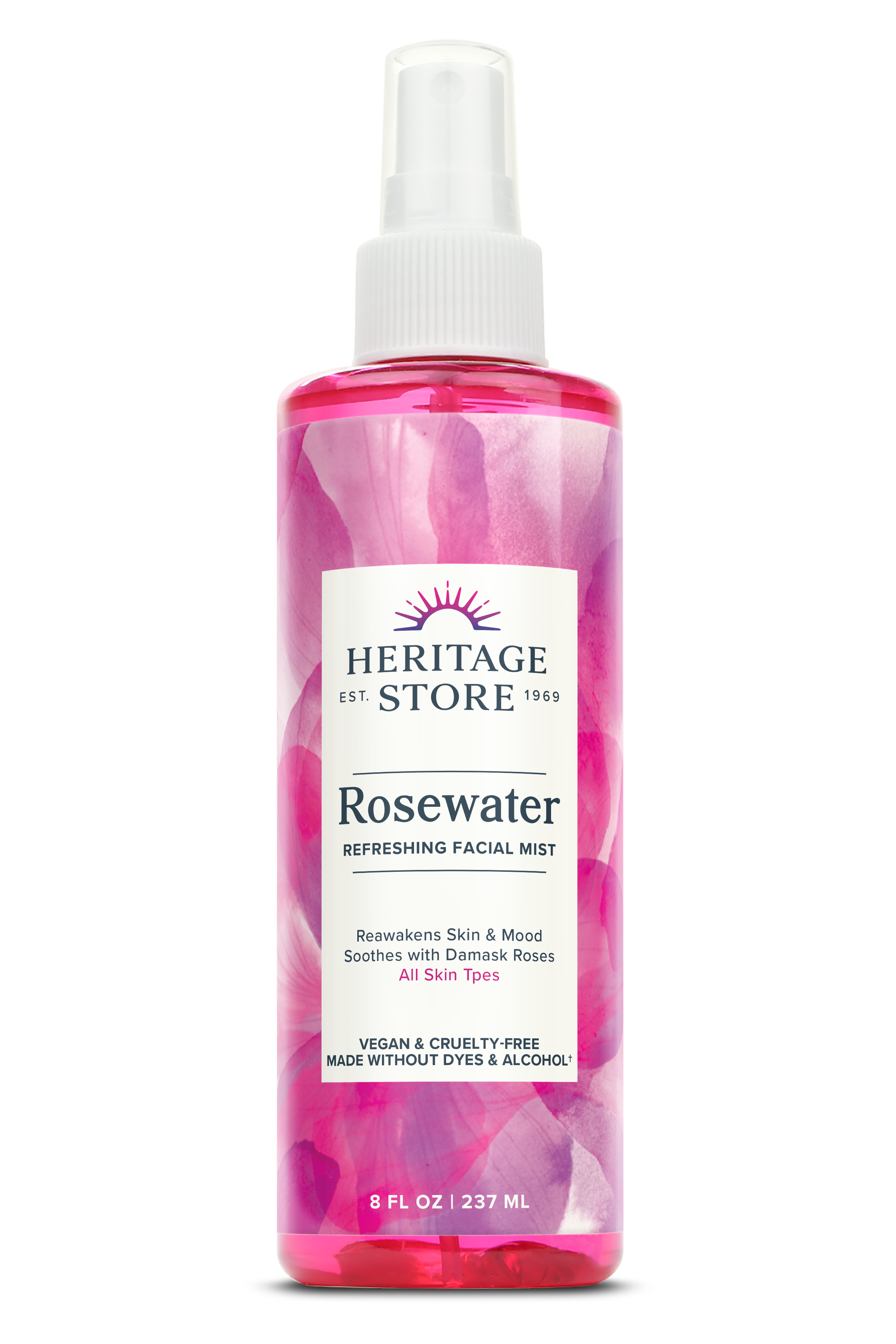 Heritage Store - Wholesale Face & Body Mist/Water - Rosewater 2oz/4oz/8oz16