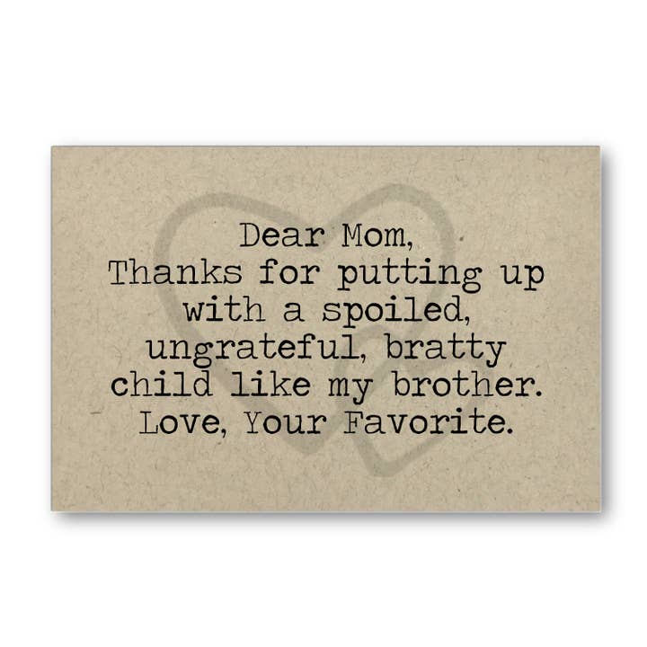 Bratty Child Fun Card for wholesale by Says the One