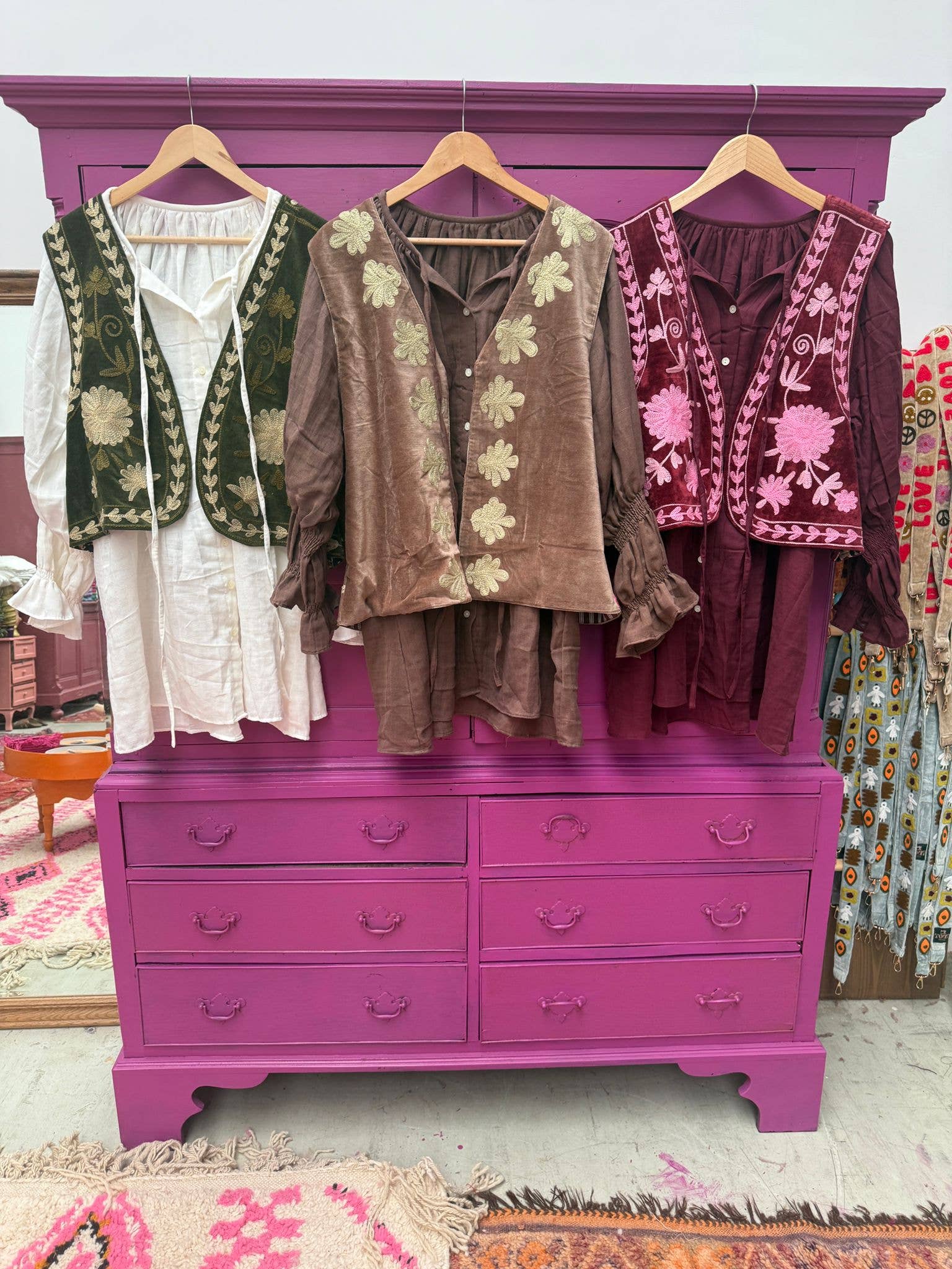 ToutVintage - Vendita all'ingrosso Camicetta - Donna - Blusa di cotone Marrone2