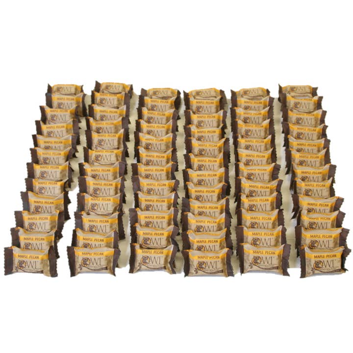 Maple Pecan Loose/Bulk OWL Pellet (bag of 72 pc) for wholesale by Owl Energy Bar