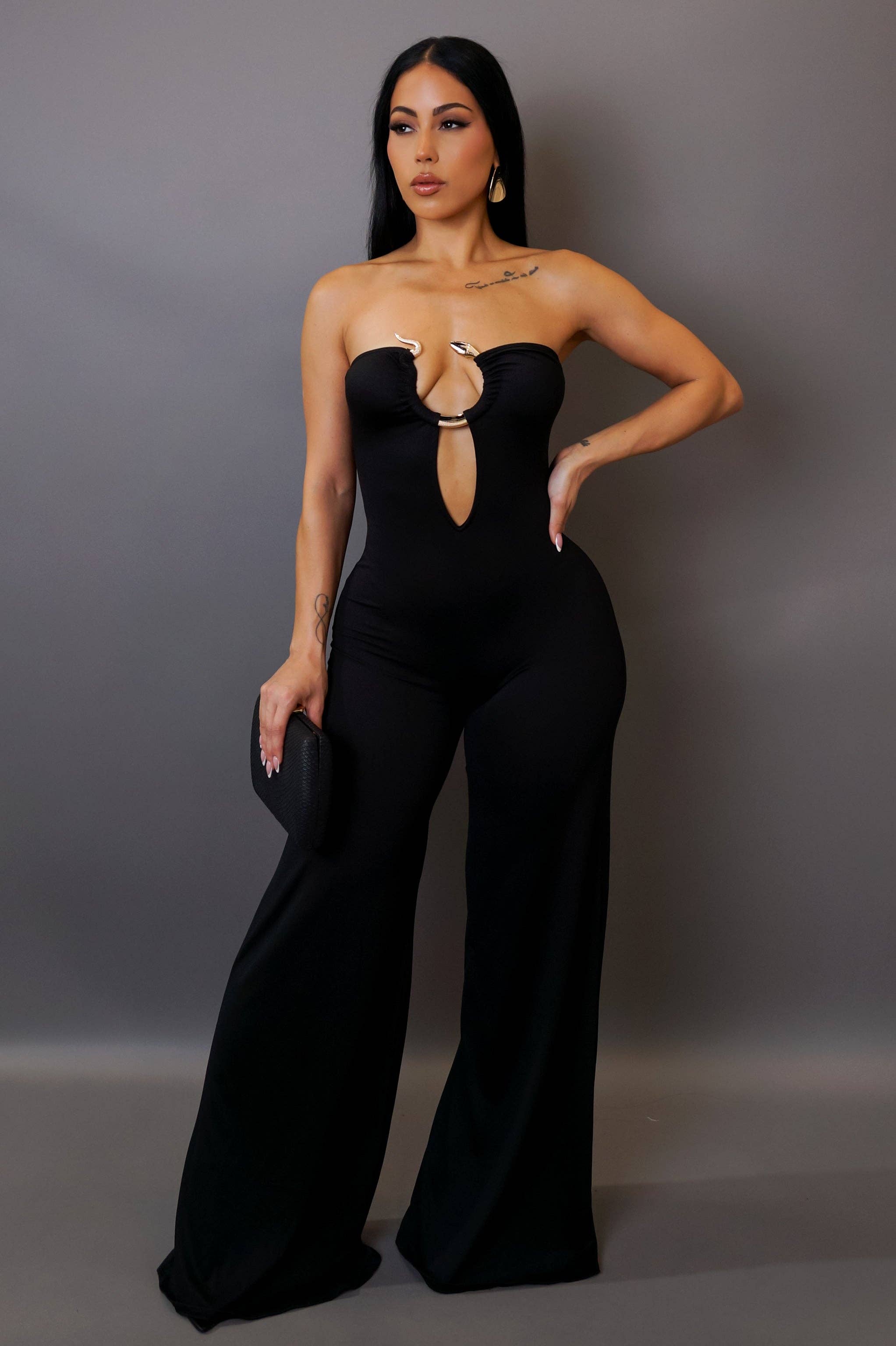 5besties inc - Wholesale Jumpsuit - Women's - STRAPLESS WIDE LEG JUMPSUITS0