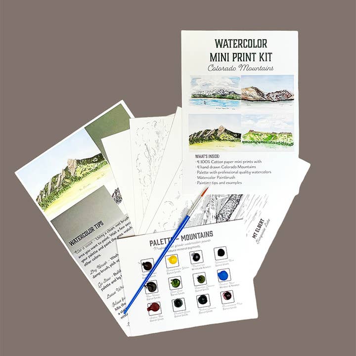 Akvarell Mini Print Kit - Colorado Bergen för wholesale av Madrona Press