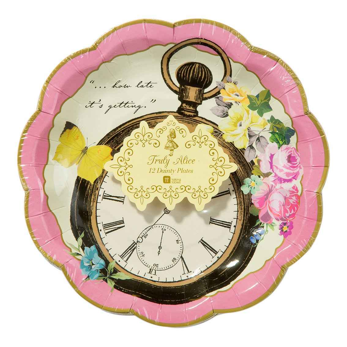 Talking Tables UK – wholesale Disposable plate – Alice in Wonderland Plates | 12 Pack | Tea Party |4
